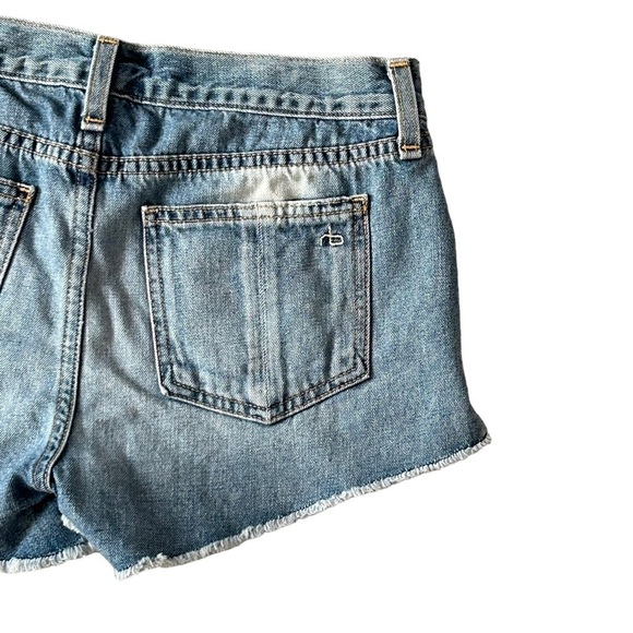 RAG & BONE Jean shorts Denim 5 pocket Cut-offs Side slits Raw edge Size 24 - Picture 9 of 15